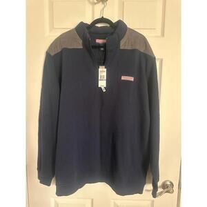 Vineyard Vines 1/4 Zip Blue Corduroy Shep Shirt Outerwear - XXL NWT